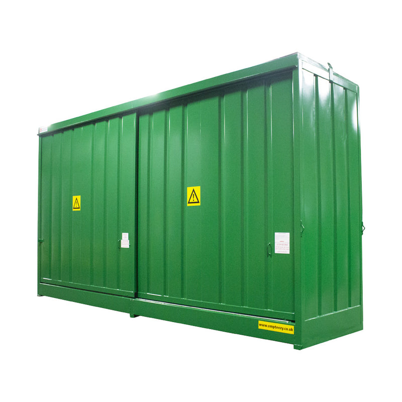 Steel Bunded IBC Storage Unit - Dual Purpose 8 IBC - 32 Drum Store