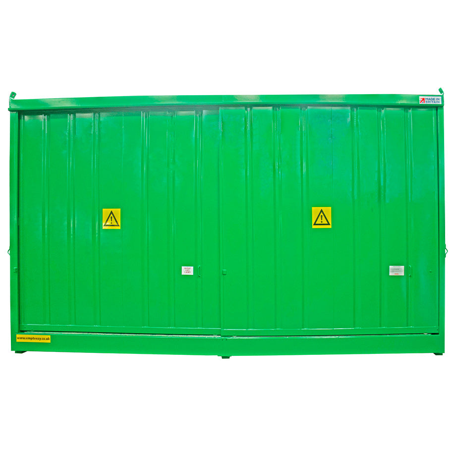 Steel Bunded IBC Storage Unit - Dual Purpose 16 IBC - 64 Drum Store