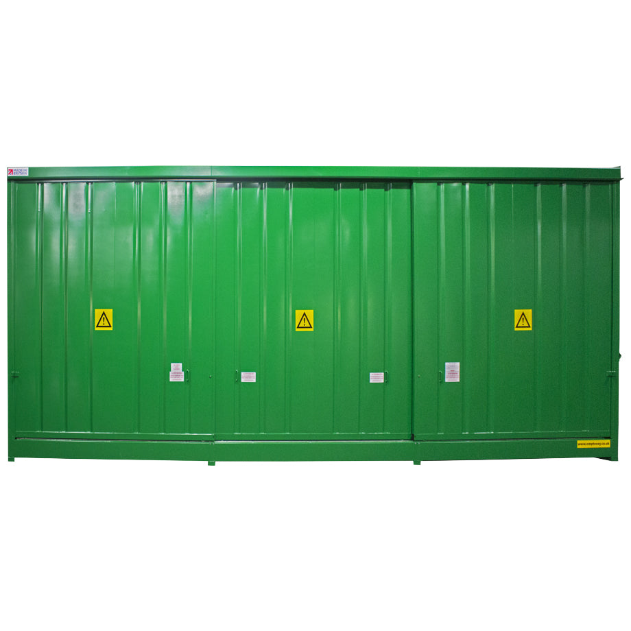Steel Bunded Drum Storage Unit - Dual Purpose 96 Drum - 24 IBC Store