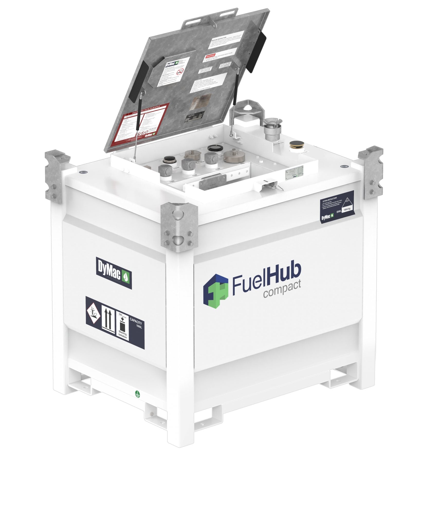 Dymac 1000 Litre UN Approved Transportable Steel Diesel Tank - Fuel Hub Compact