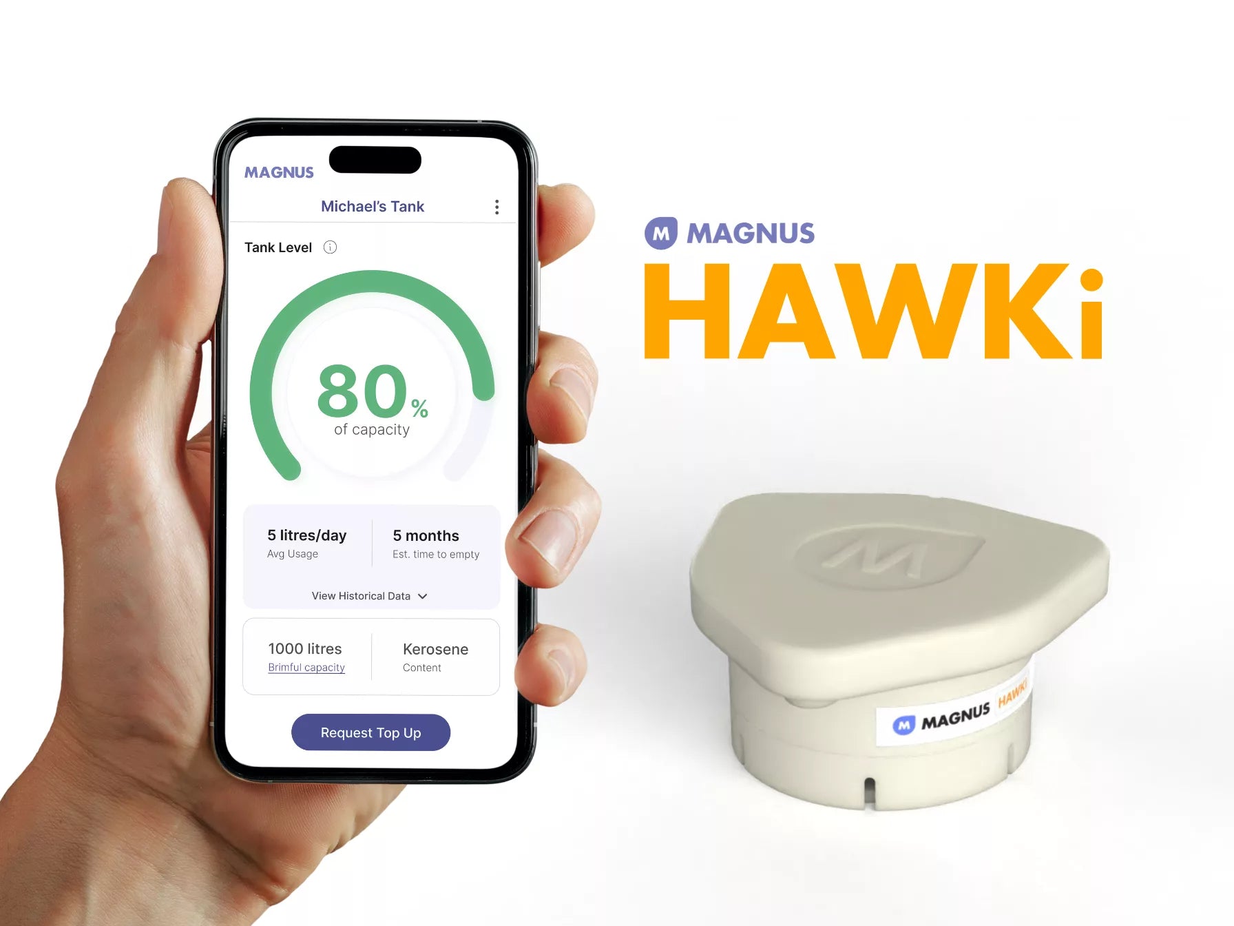 Magnus Hawki Smart Oil Tank Gauge - App Based Contents Monitor