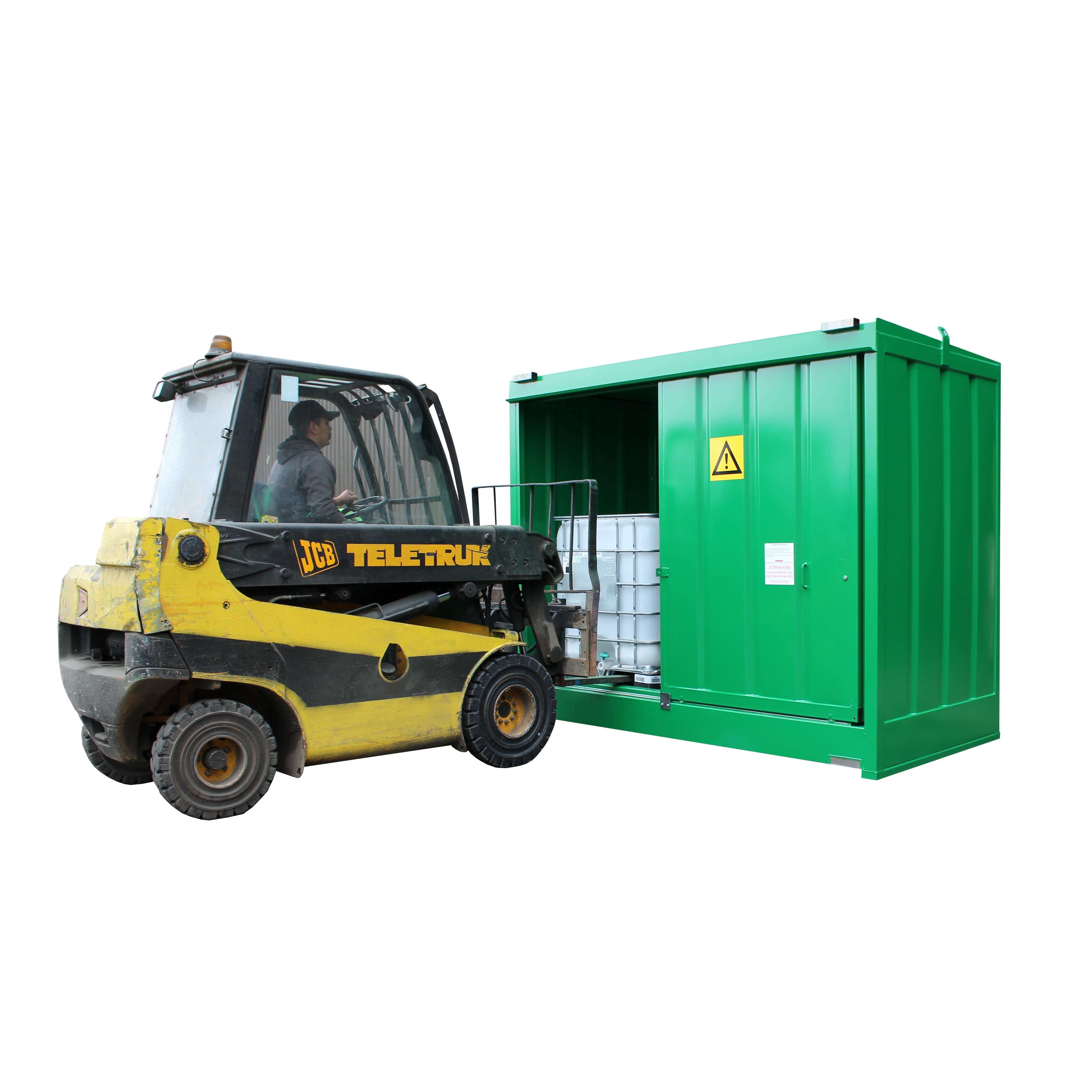 Steel Bunded Drum Storage Unit - Dual Purpose 8 Drum - 2 IBC Store