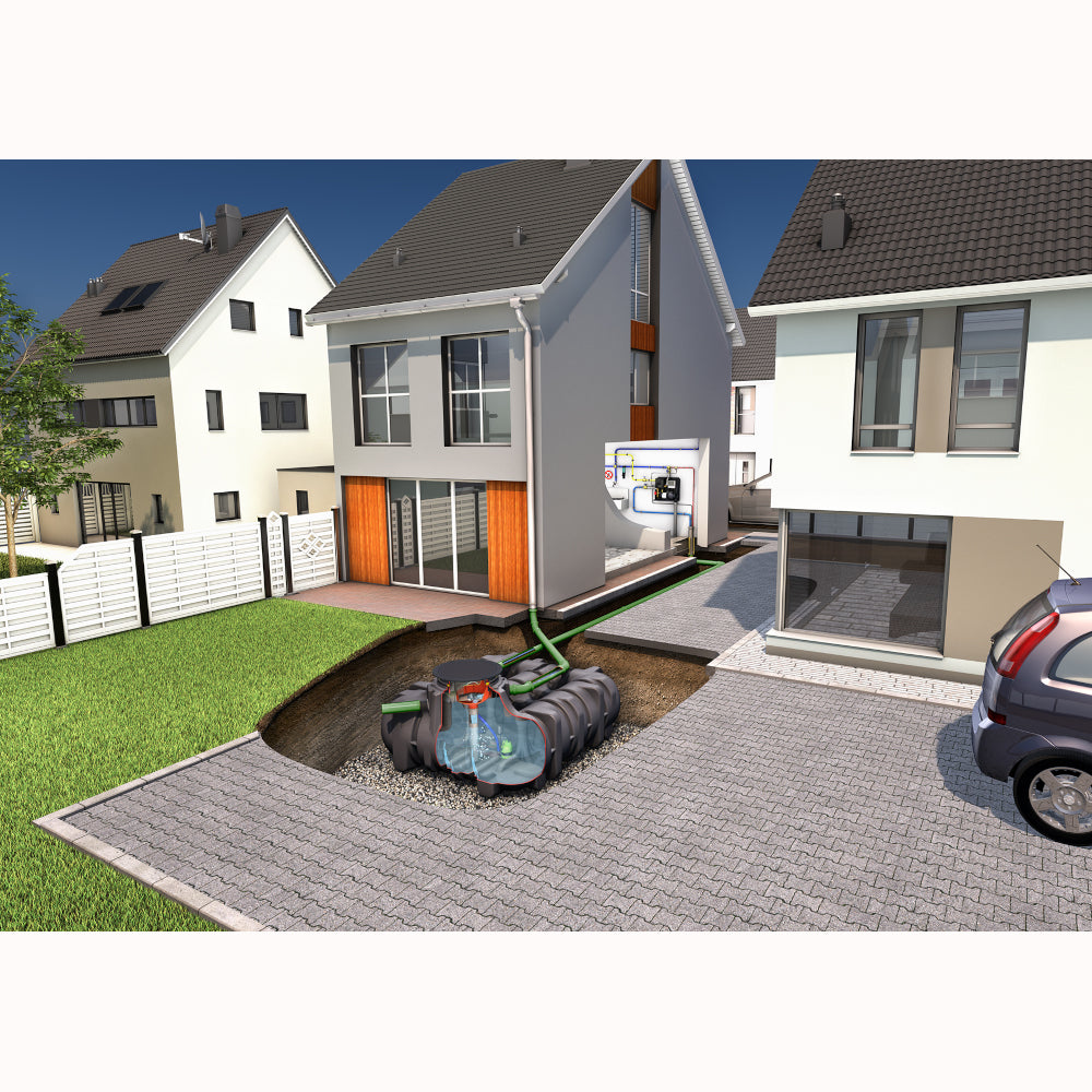 1500 Litre GRAF PLATIN AA-Silento Underground Rainwater Harvesting System