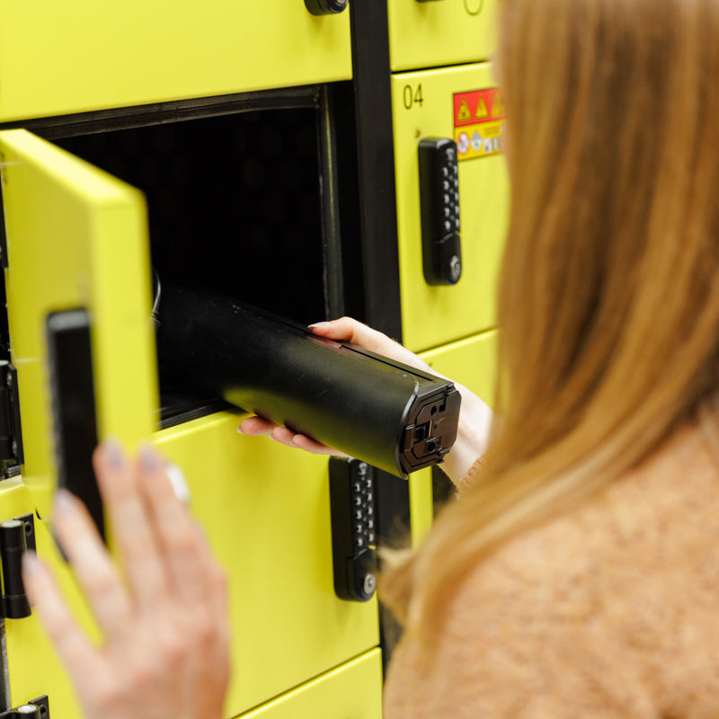Lithium Battery Charging Cabinet with 12 Locking Doors - Lithium Fire Locker