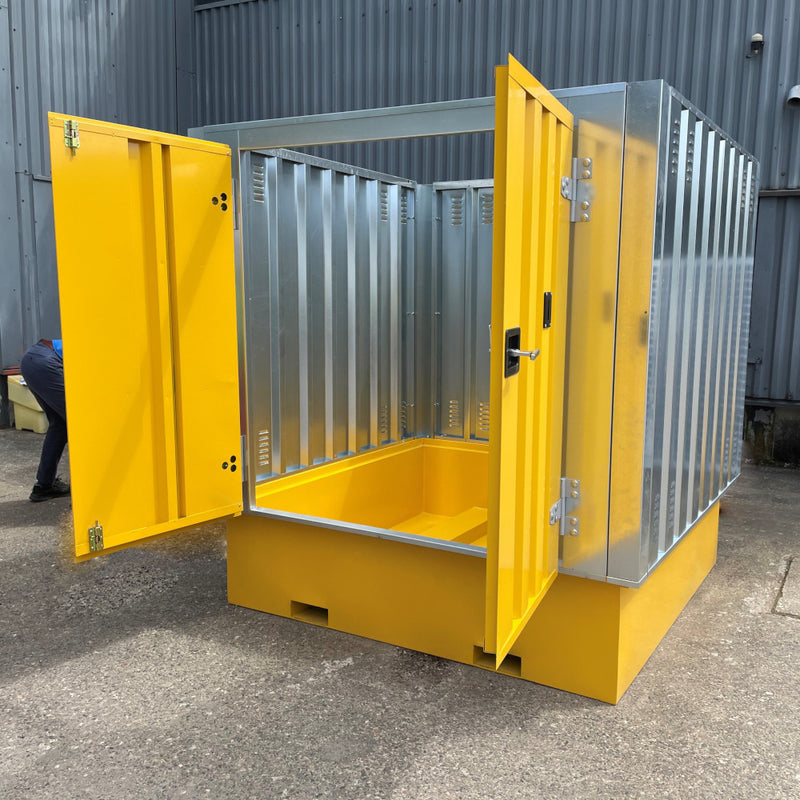 Steel Bunded Single IBC Store - Flat Packed