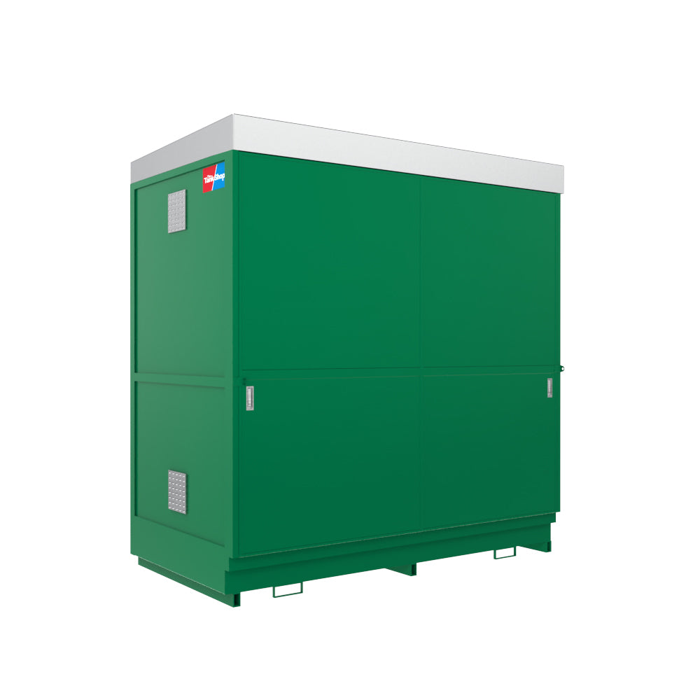 8 Drum & 2 IBC Dual Purpose Steel Bunded Secure Storage Unit