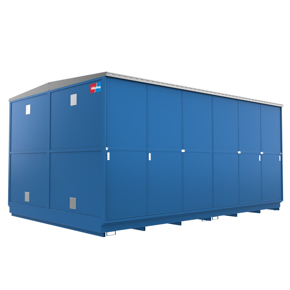 96 Drum & 24 IBC Dual Purpose Bunded Secure Storage Unit