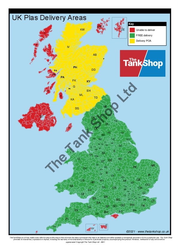 15,600 Litre Water Tank Delivery Map