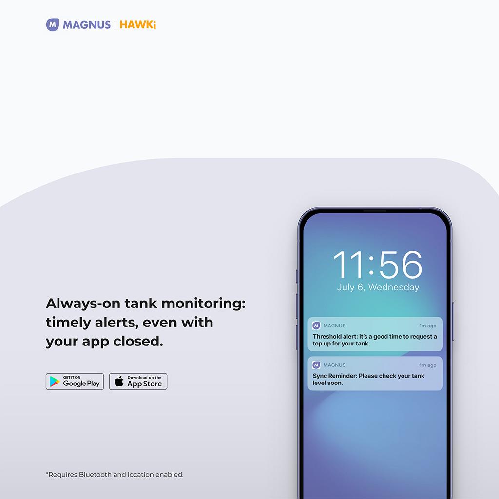 Magnus Hawki Smart Oil Tank Gauge - App Based Contents Monitor