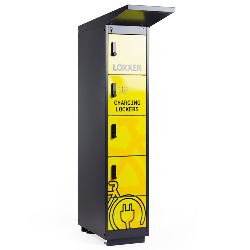 Lithium Battery Charging Outdoor Cabinet with 4 Locking Doors - Lithium Fire Locker