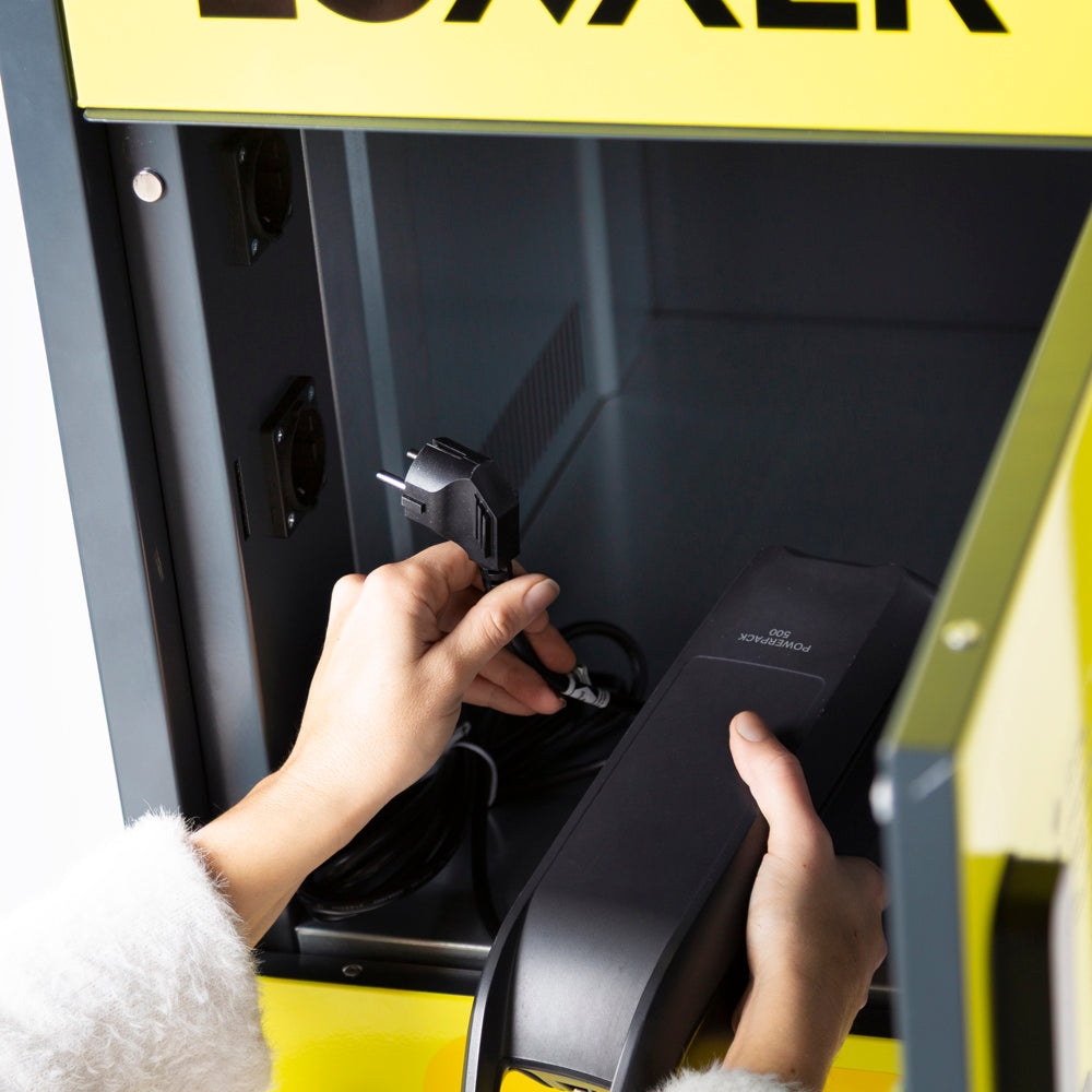 Lithium Battery Charging Outdoor Cabinet with 4 Locking Doors - Lithium Fire Locker