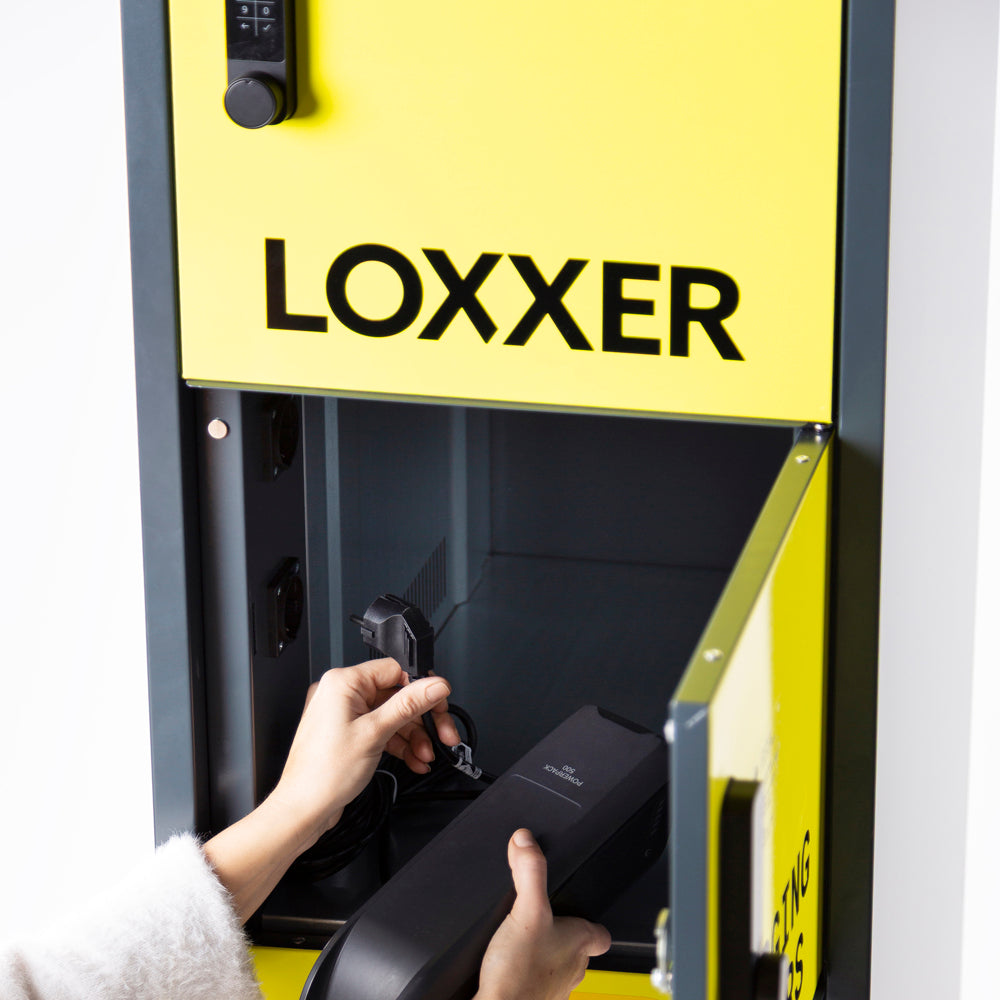 Lithium Battery Charging Outdoor Cabinet with 4 Locking Doors - Lithium Fire Locker