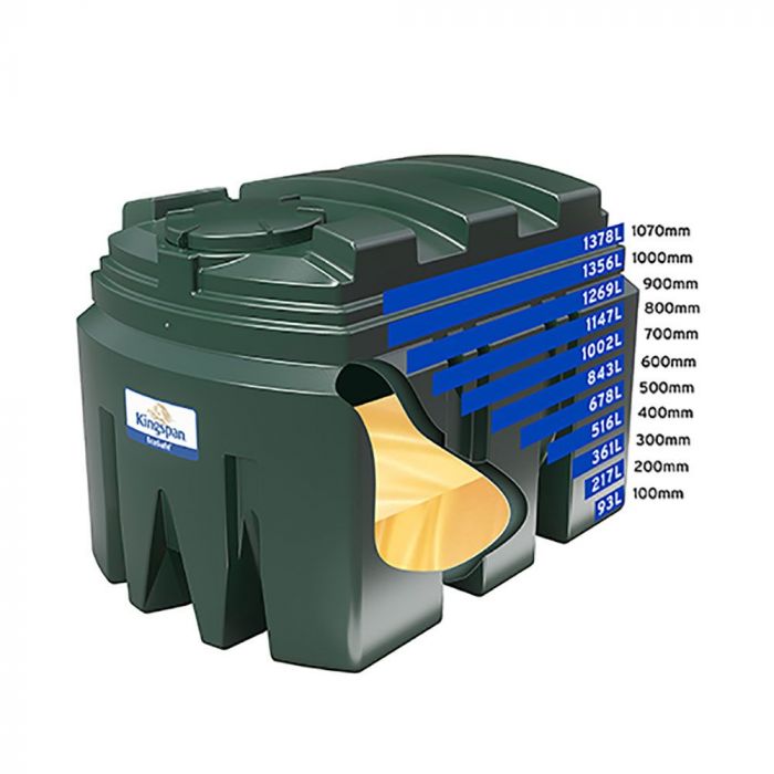 Titan ES1300B 1300 Litre Slimline Bunded Oil Tank