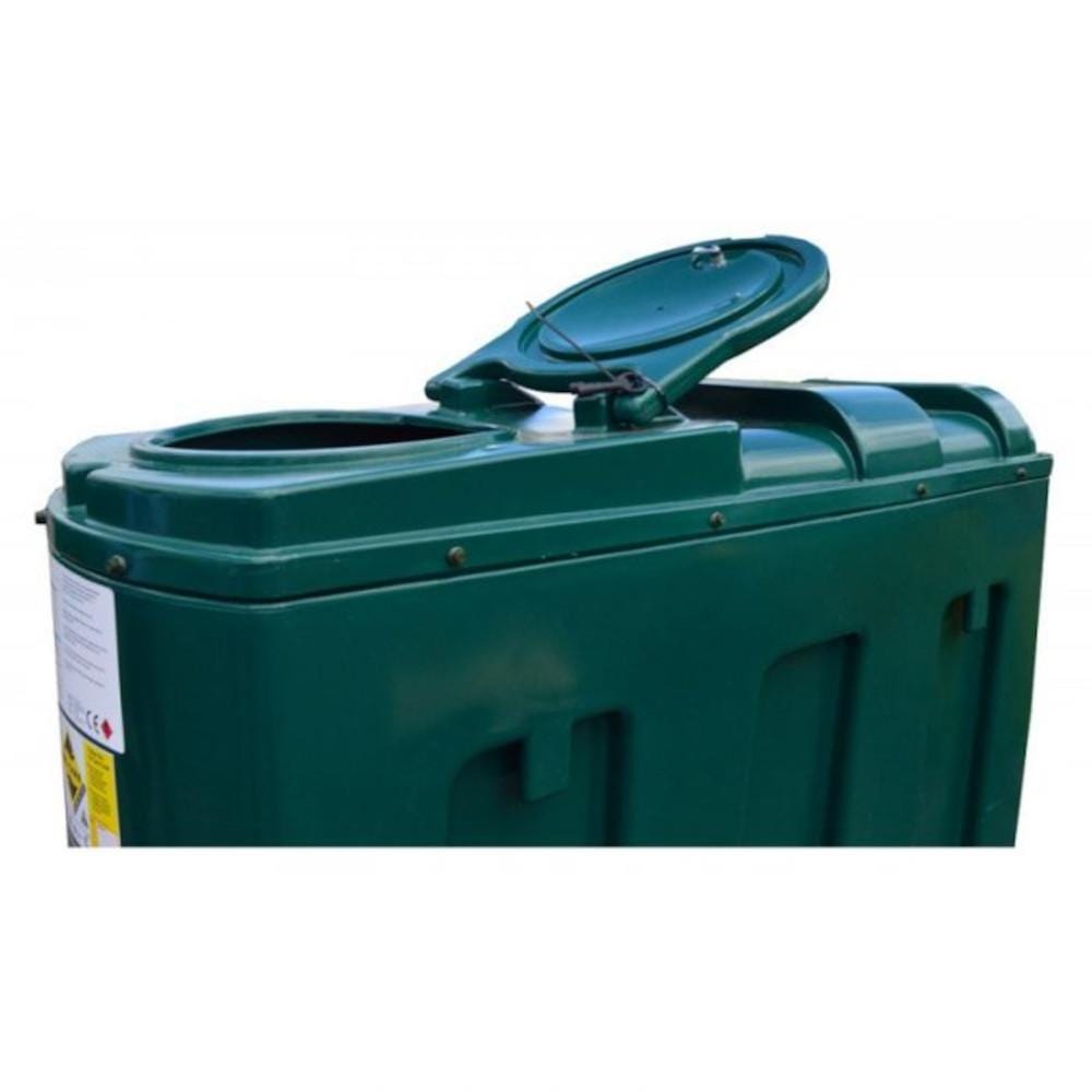1000 Litre Plastic Slimline Bunded Oil Tank TTS1000BND - Open Lid