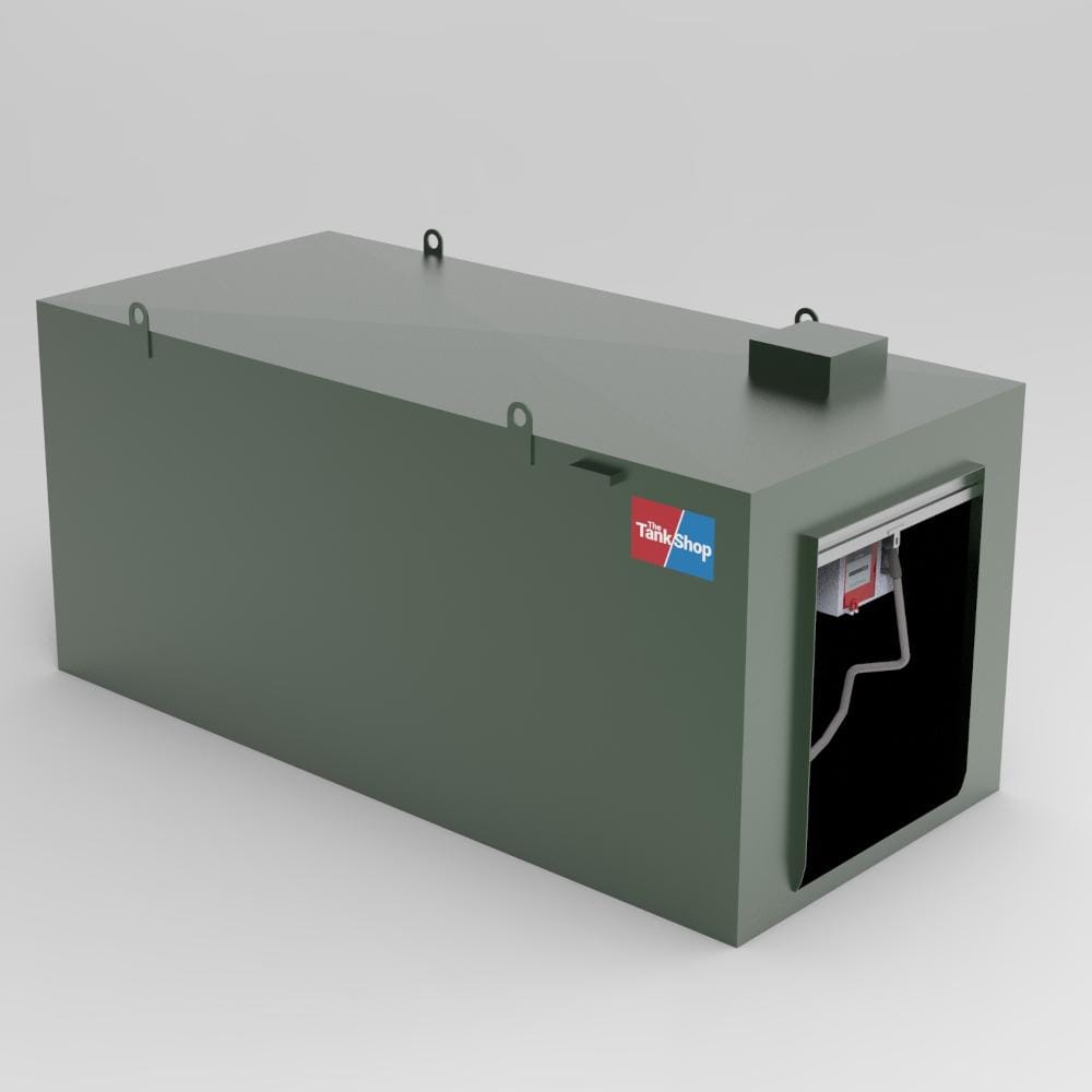 10000 Litres Steel Bunded Diesel Dispensing Tank - Roller Shutter Open