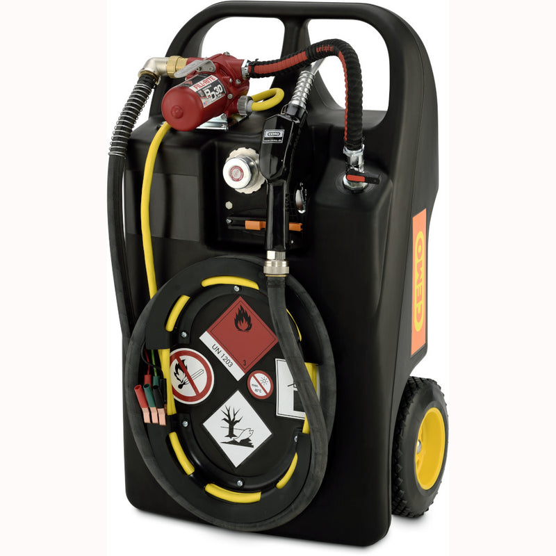 Cemo 60 Litre Petrol Trolley with 12 Volt Pump