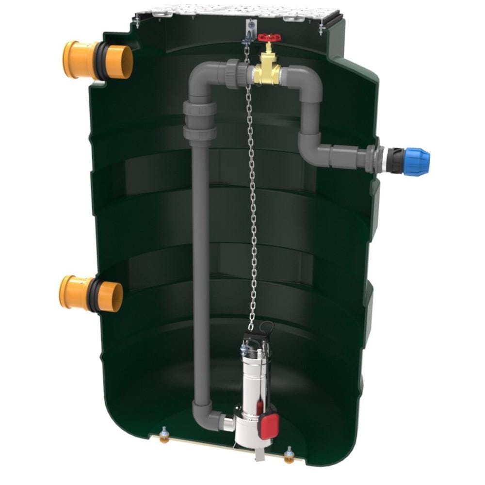 Harlequin 1100PSV1 Single Pump Sewage Pump Station - Cut Away