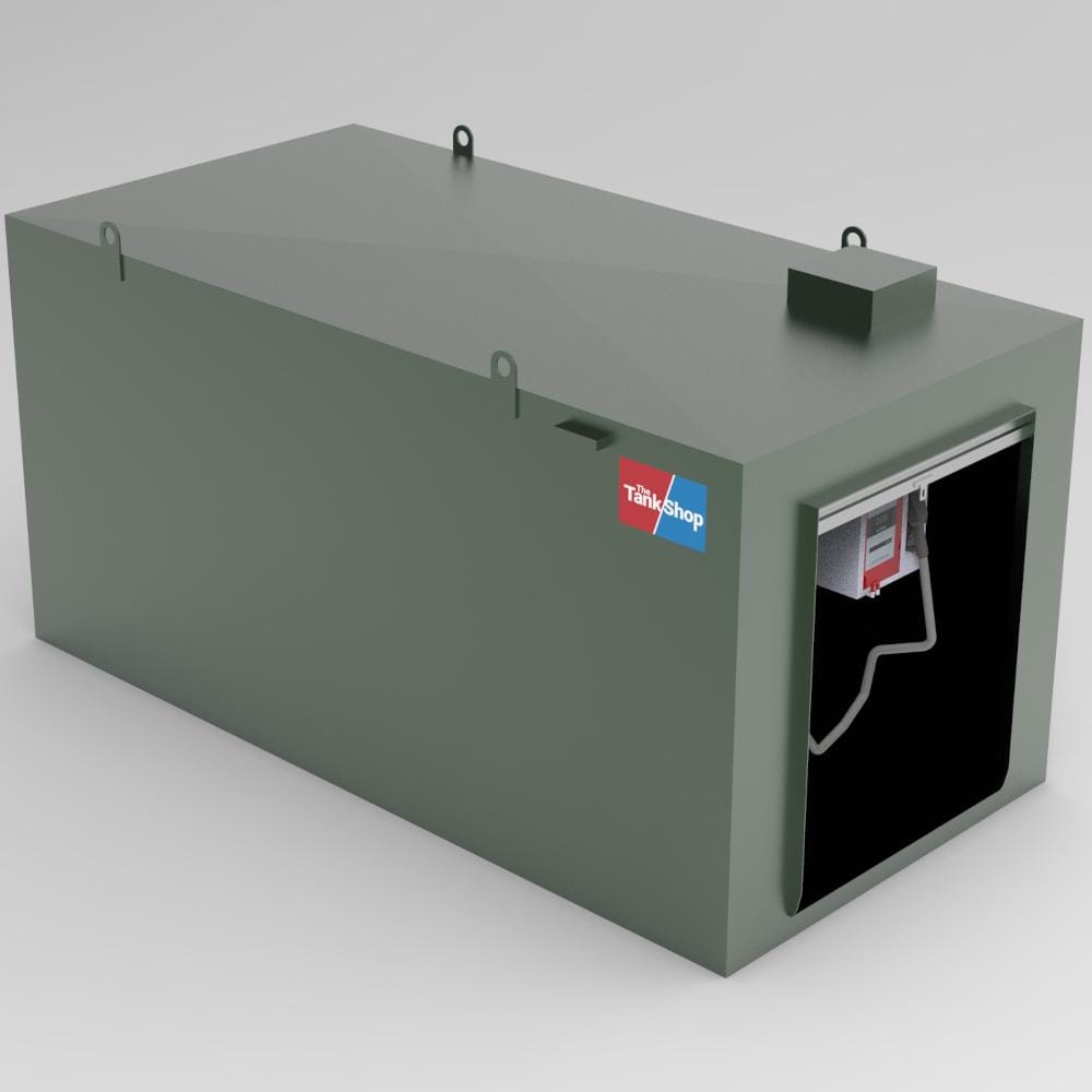 12000 Litres Steel Bunded Diesel Dispensing Tank - Roller Shutter Door Open