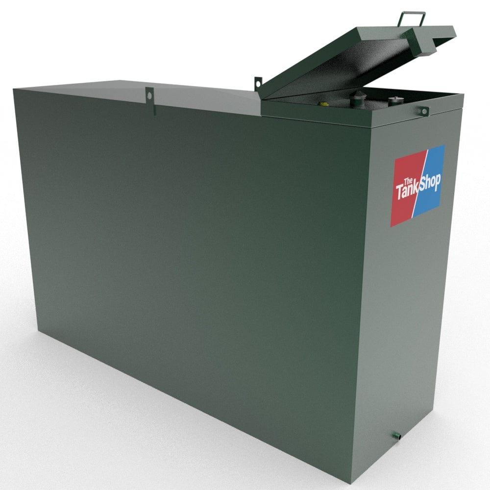 1200 Litres Steel Bunded Slimline Oil Tank with Lockable Lid