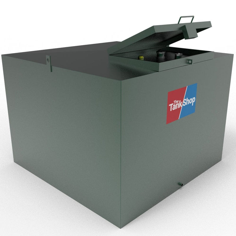 1225 Litres Steel Bunded Low Profile Oil Tank with Lockable Lid