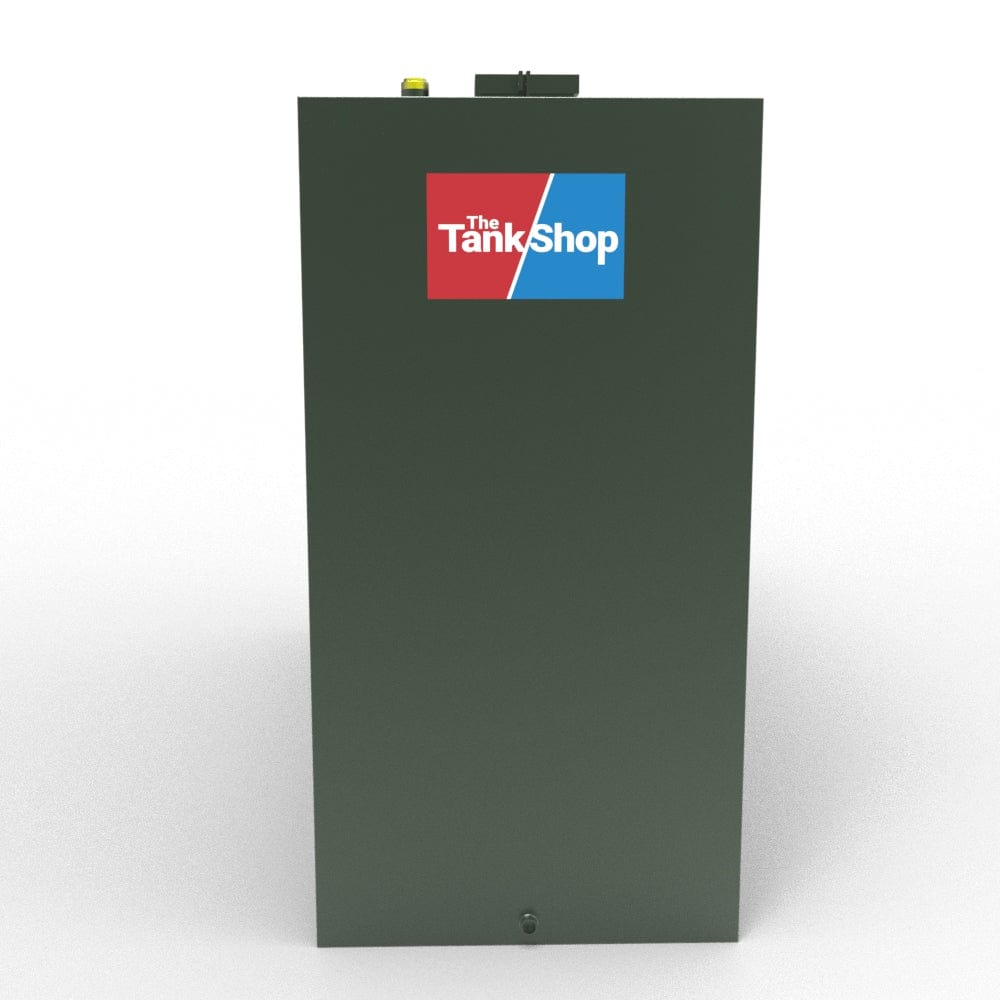 1350 Litre Steel Single Skin Oil Tank With Lockable Lid End View
