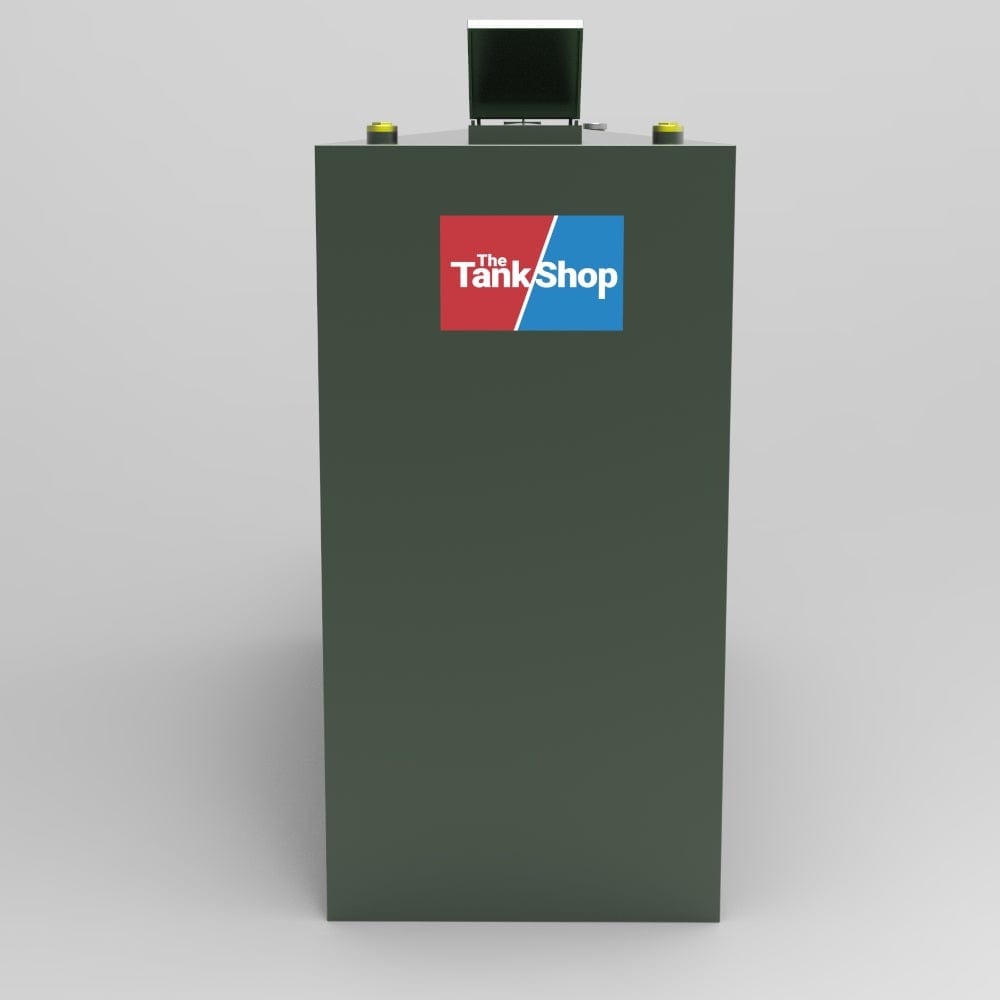 1350 Litre Steel Bunded Waste oil Tank from The Tank Shop end view