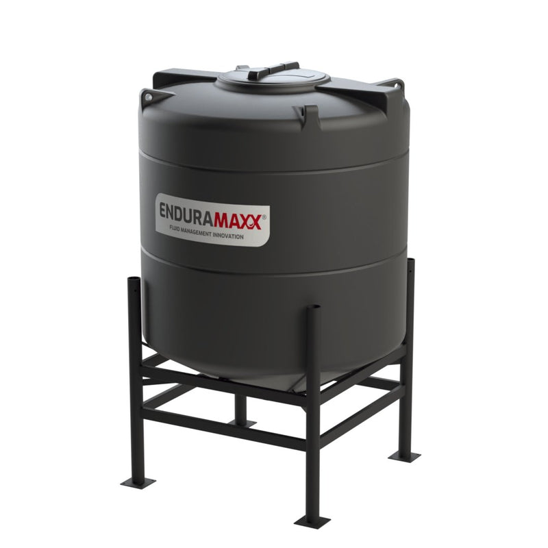 Enduramaxx 1360 Litre 30 Degree Conical Tank - Closed Top - Black - with Stand