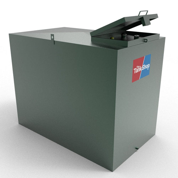 1225 Litres Steel Bunded Oil Tank with Lockable Lid