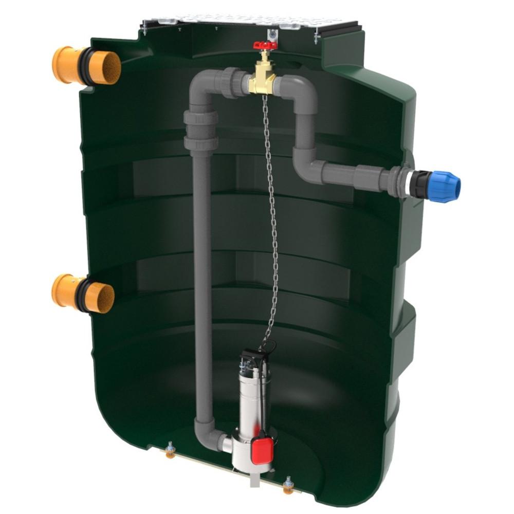 Harlequin 1550PSV1 Single Pump Sewage Pump Station - Cut Away