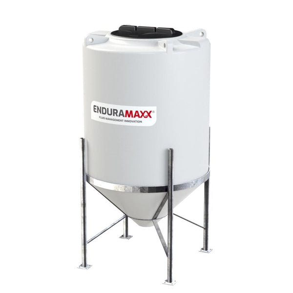 Enduramaxx 500 Litre 45 Degree Conical Tank - Closed Top - Natural - with Stand