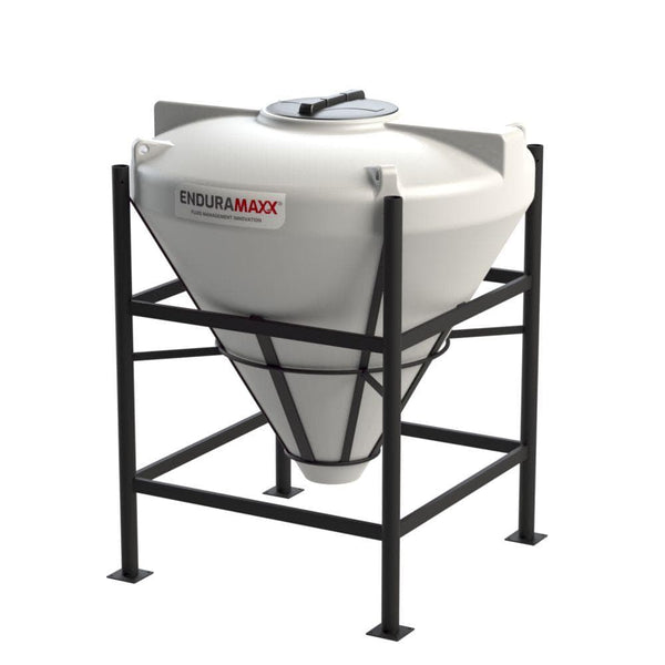 Enduramaxx 900 Litre 60 Degree Conical Tank - Closed Top - Natural - with Stand