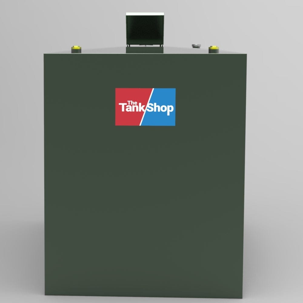 2000 Litre Steel Bunded Waste oil Tank from The Tank Shop end view