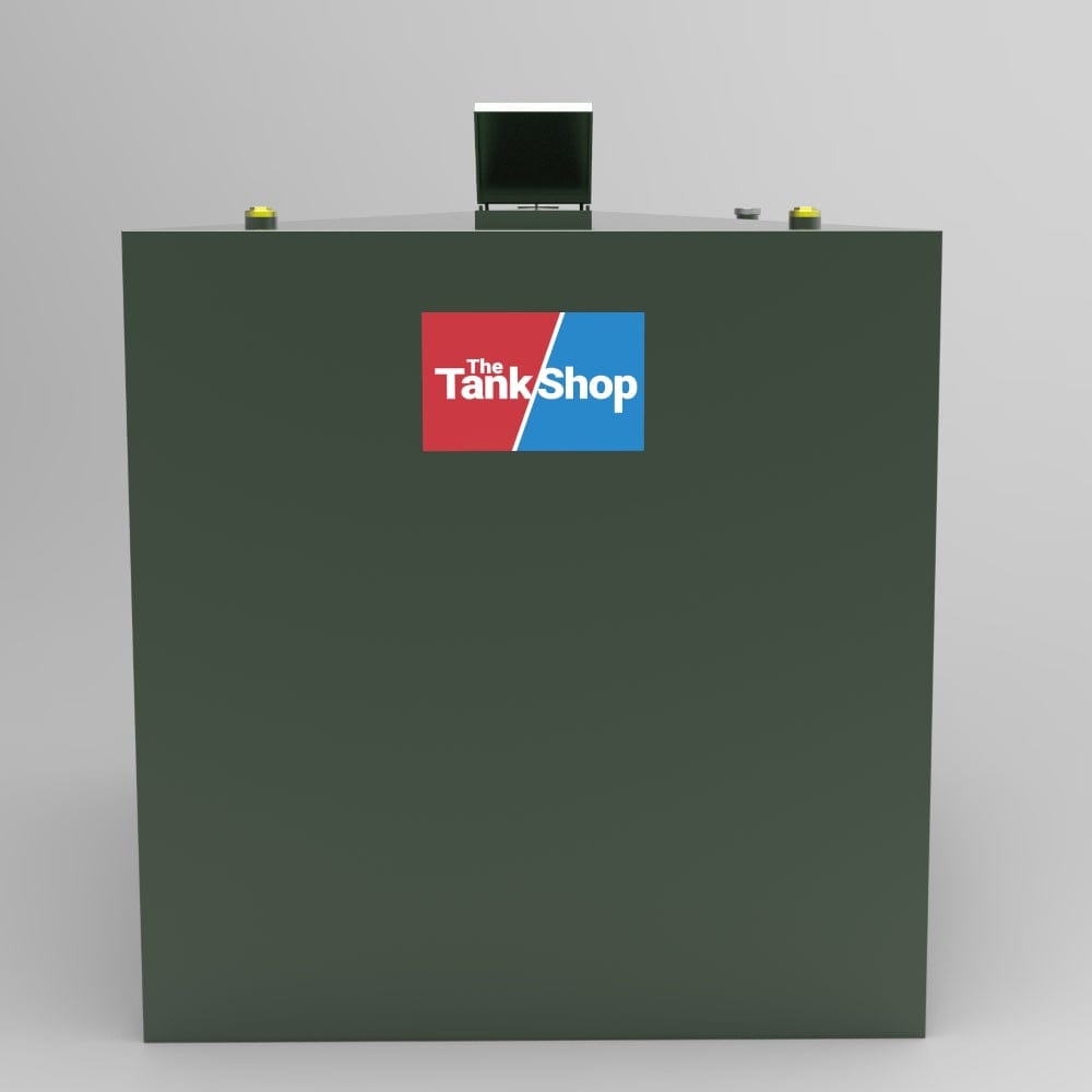 2000 Litre Steel Bunded Waste oil Tank from The Tank Shop End View