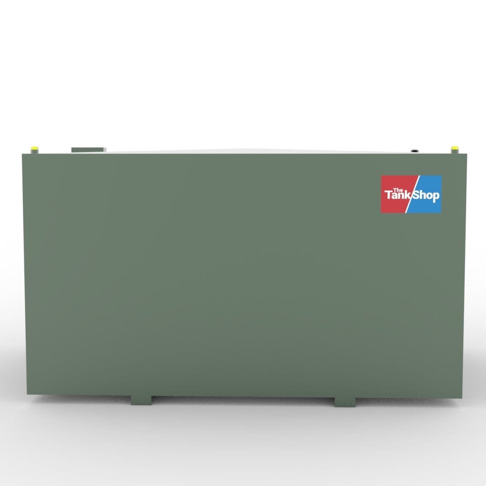 The Tank Shops 3000 Litre Steel Bunded Oil tank with Channel Runners Side View