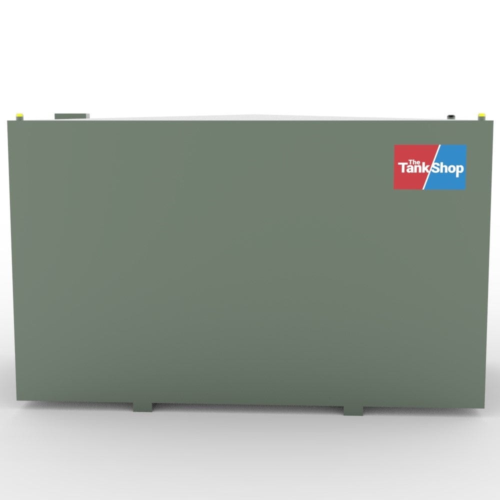The Tank Shops 4000 Litre Steel Bunded Oil tank with Channel Runners Side View