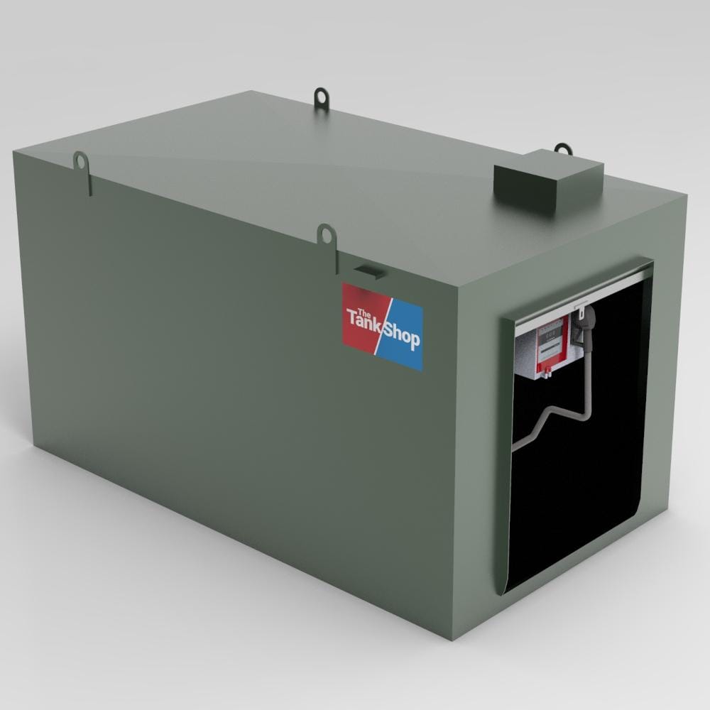 7500 Litres Steel Bunded Diesel Dispensing Tank - Roller Shutter Open