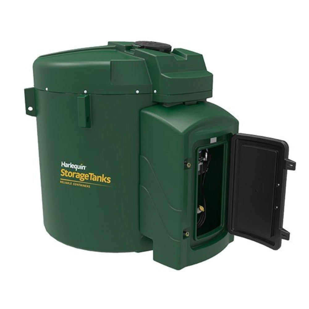 Harlequin 9259FS plastc bunded diesel tank with open door