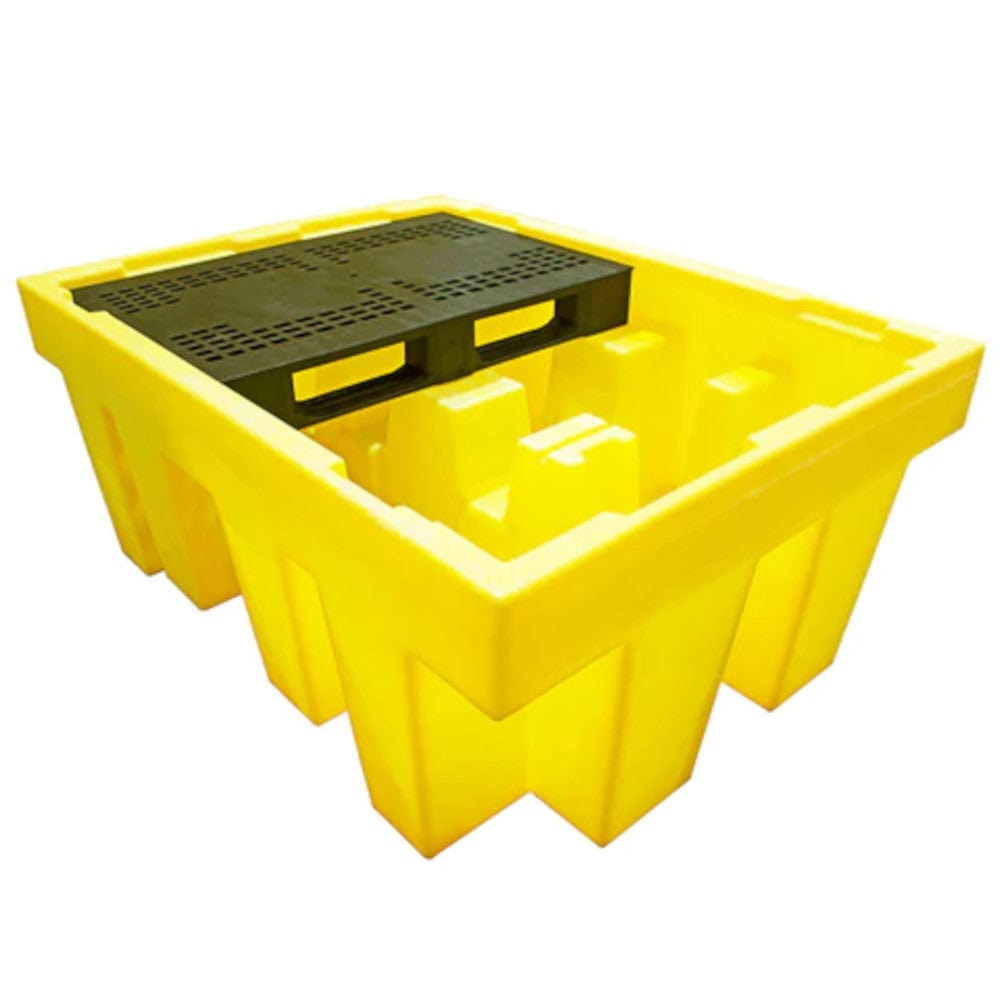IBC Spill Pallet Bund with Removable Grid - 1100 Litre Sump - Romold BB1