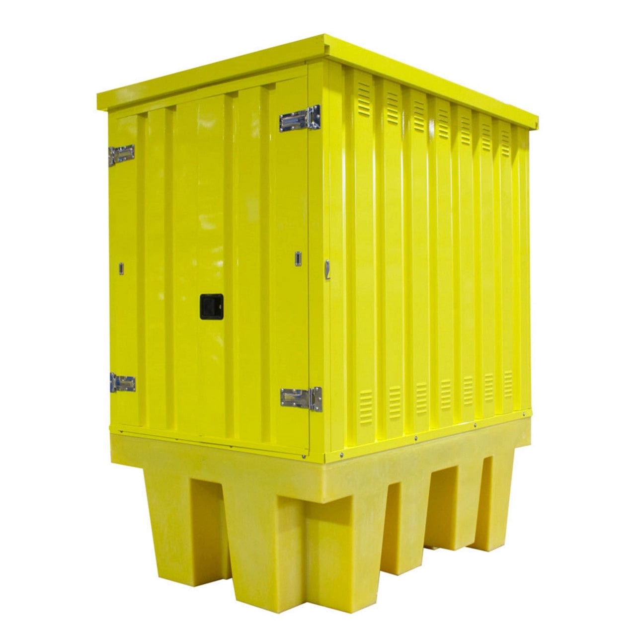 Steel Covered Lockable Single IBC Spill Pallet Bund - Romold BB1HCS