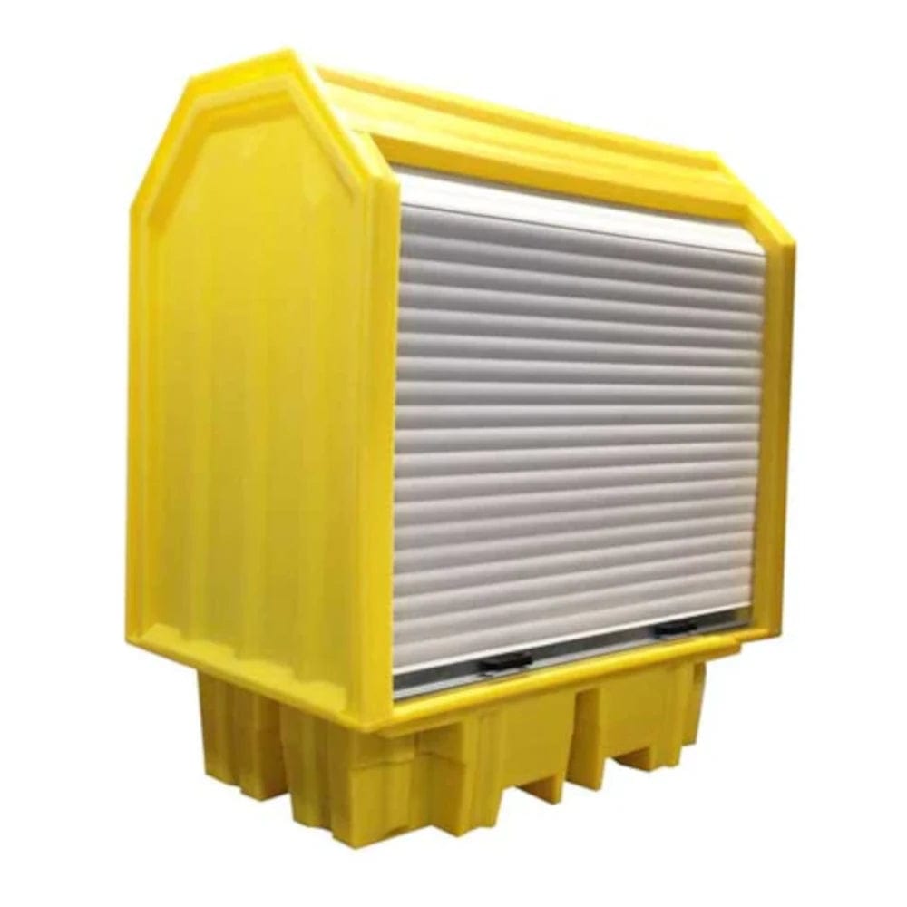 2 Drum Lockable Bunded Spill Pallet with Hard Cover - Romold BP2HC
