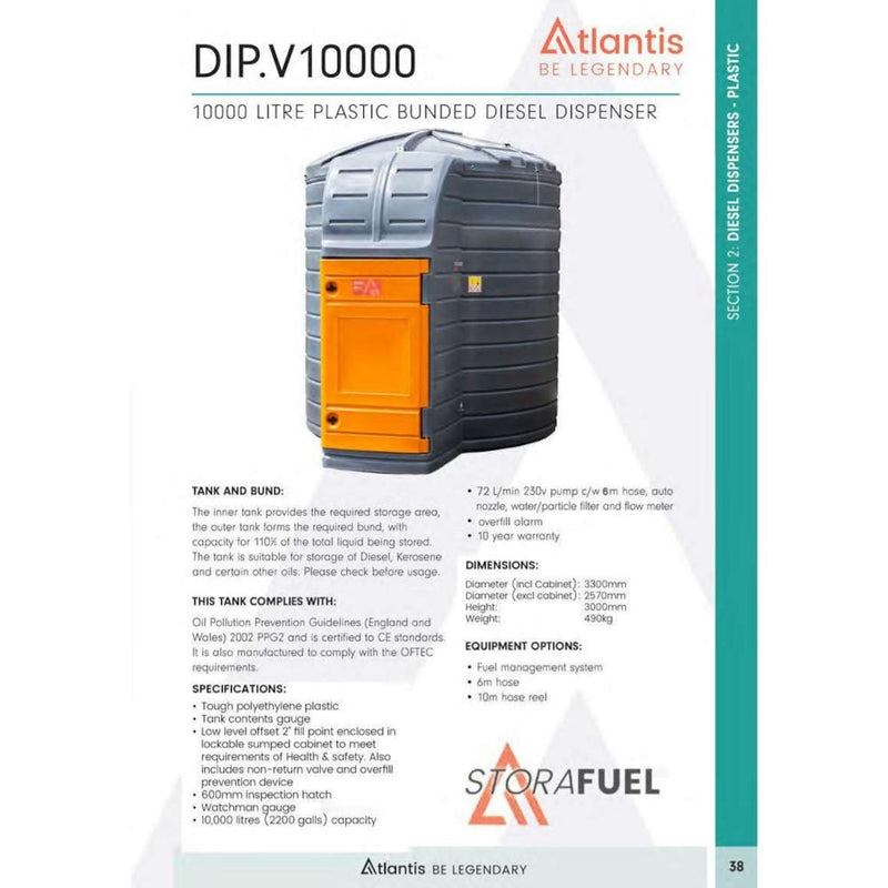 Atlantis DIP.10000 Diesel Dispenser Data Sheet