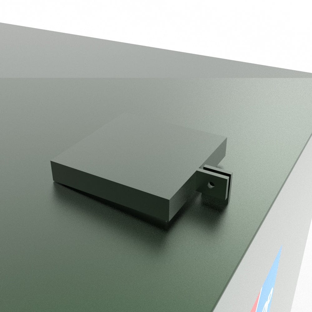 1350 Litre Low Profile Steel Single Skin Oil Tank With Lockable Lid Closed