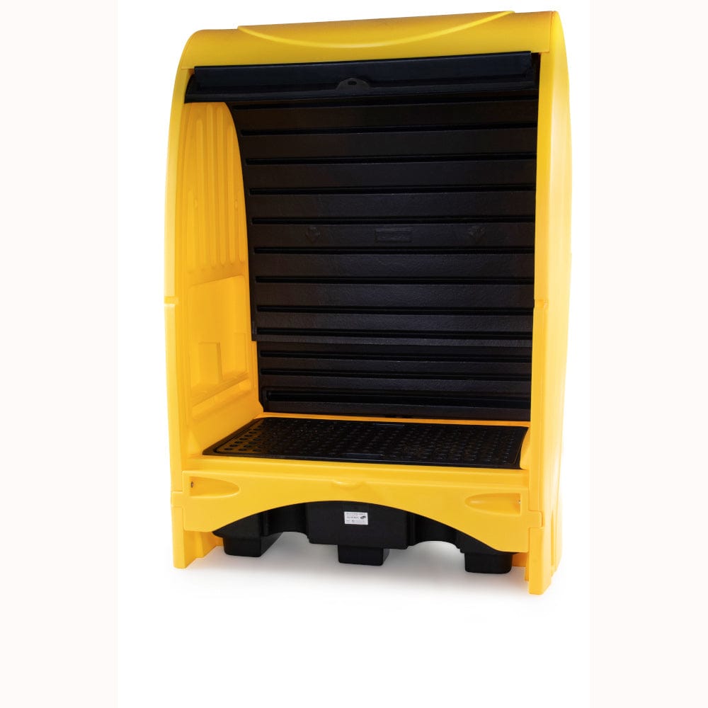 2 Drum Spill Pallet With Hardcover - Jonesco SJC2-YE-BK-B-A