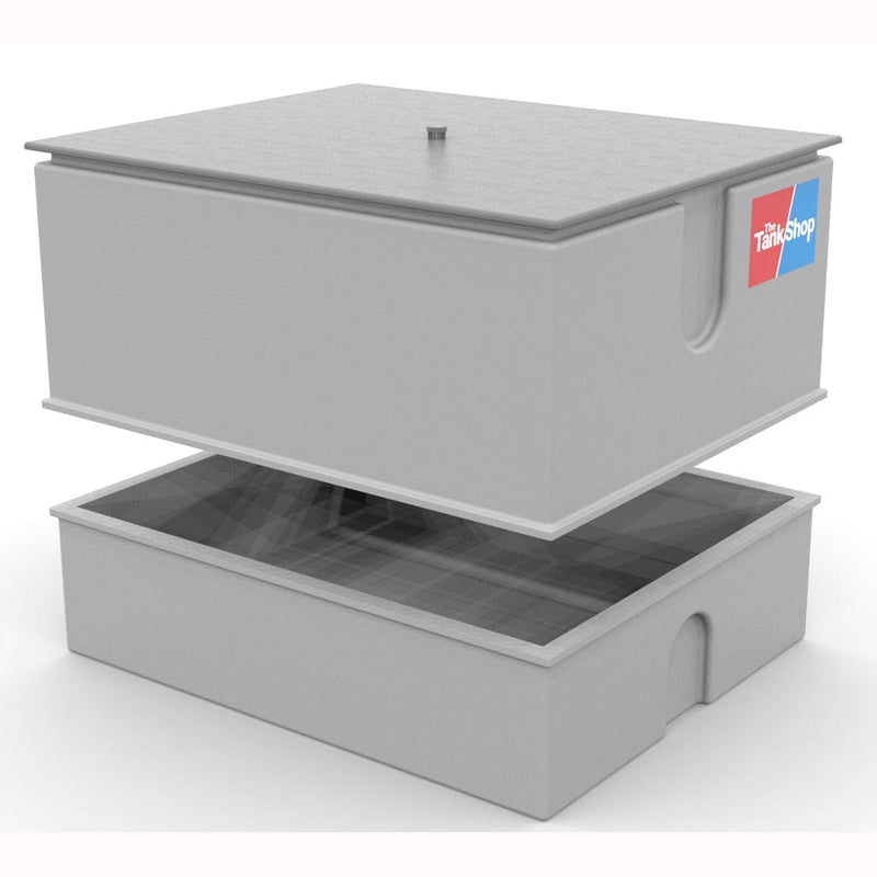 375 Litre Two Piece Insulated GRP Water Tank - Small Footprint