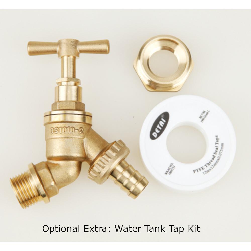 280 Litre Slimline Baffled Water Tank Tap Kit